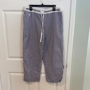 Ralph Lauren Essentials Navy and White Striped PJ Pants